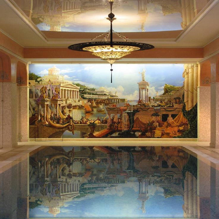 Ron Di Scenza italy charleston palace mansion paintings broad street market street meeting street king art mary martin gallery fine mural large big 
